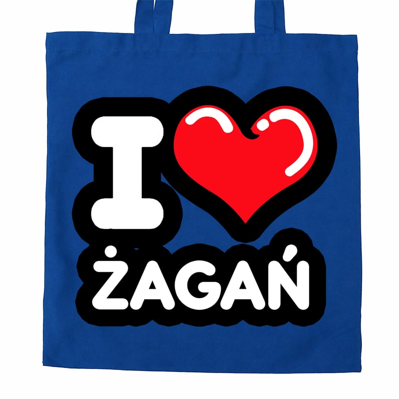 Torba bawełniana Kocham To Miasto Żagań - obrazek 3