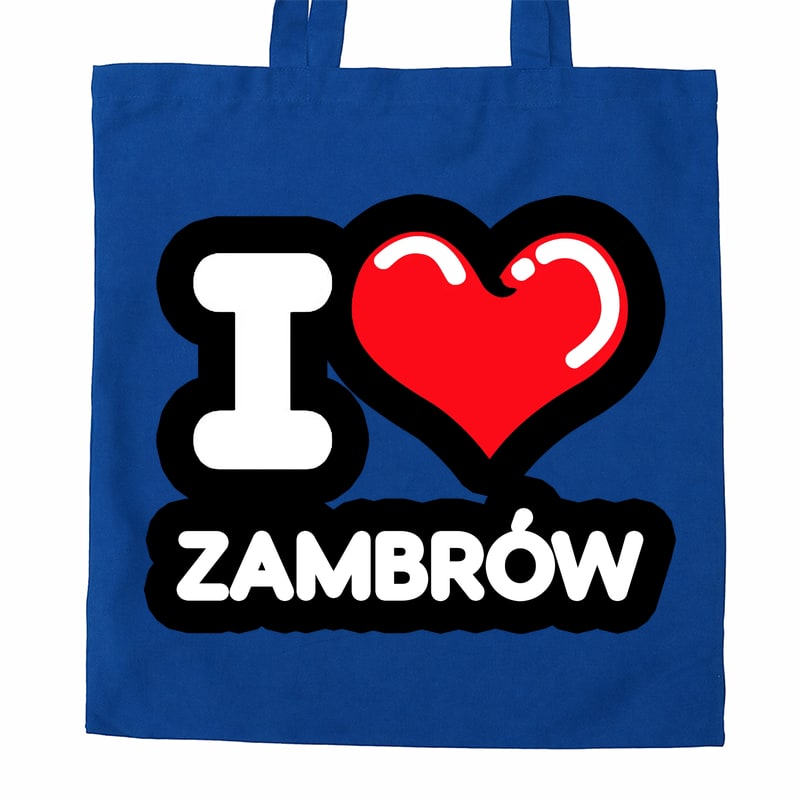 Torba bawełniana Kocham To Miasto Zambrów - obrazek 3