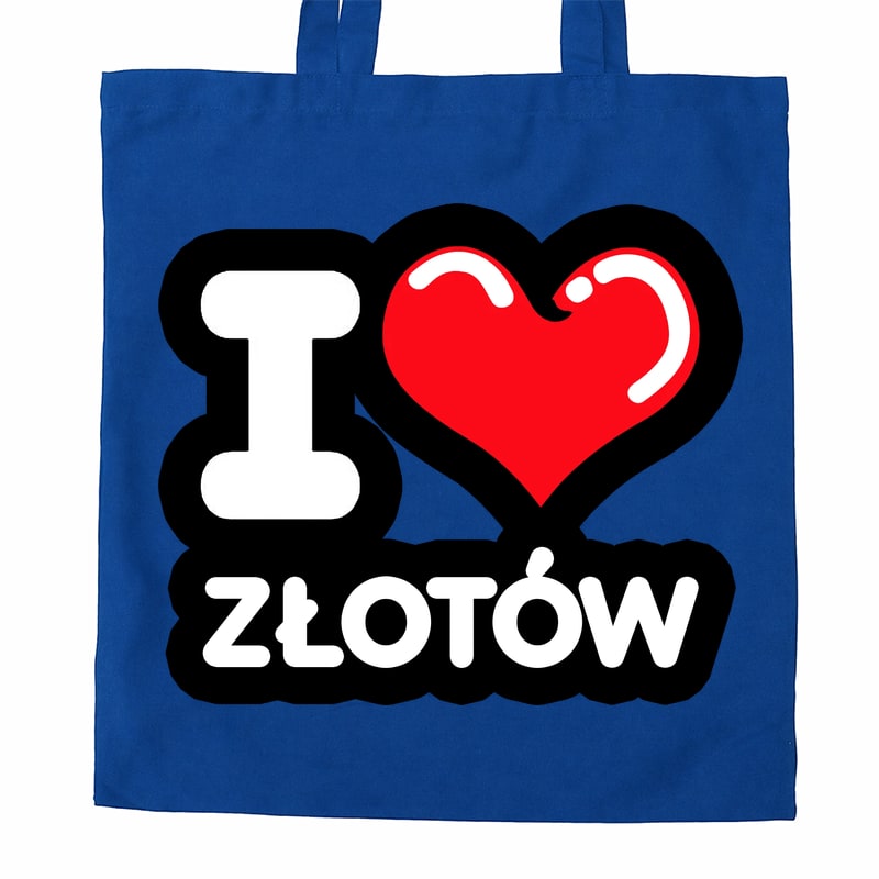 Torba bawełniana Kocham To Miasto Złotów - obrazek 3
