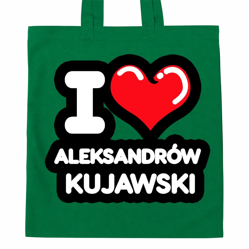 Torba bawełniana Kocham To Miasto Aleksandrów Kujawski - obrazek 3