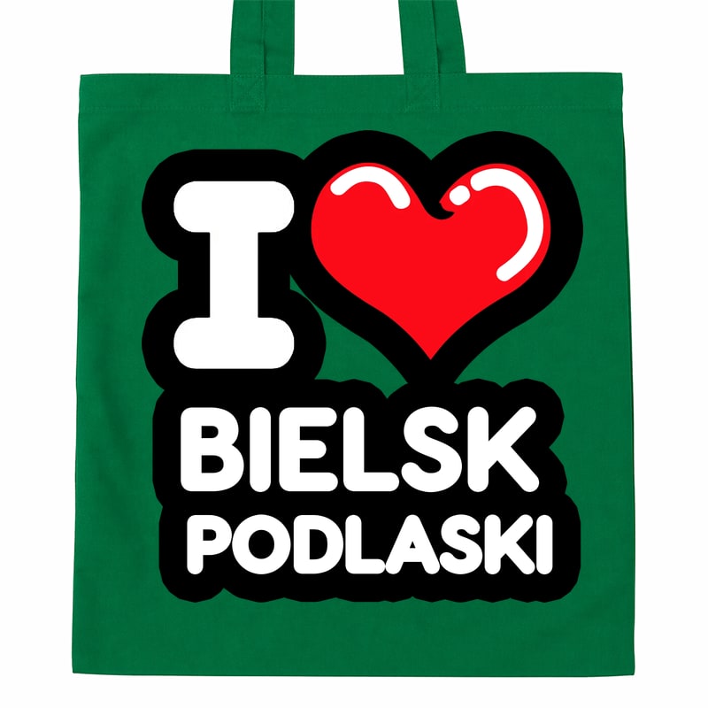Torba bawełniana Kocham To Miasto Bielsk Podlaski - obrazek 3