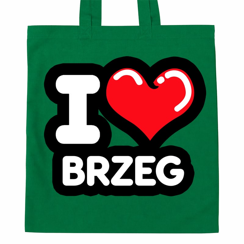 Torba bawełniana Kocham To Miasto Brzeg - obrazek 3