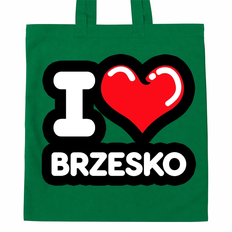 Torba bawełniana Kocham To Miasto Brzesko - obrazek 3