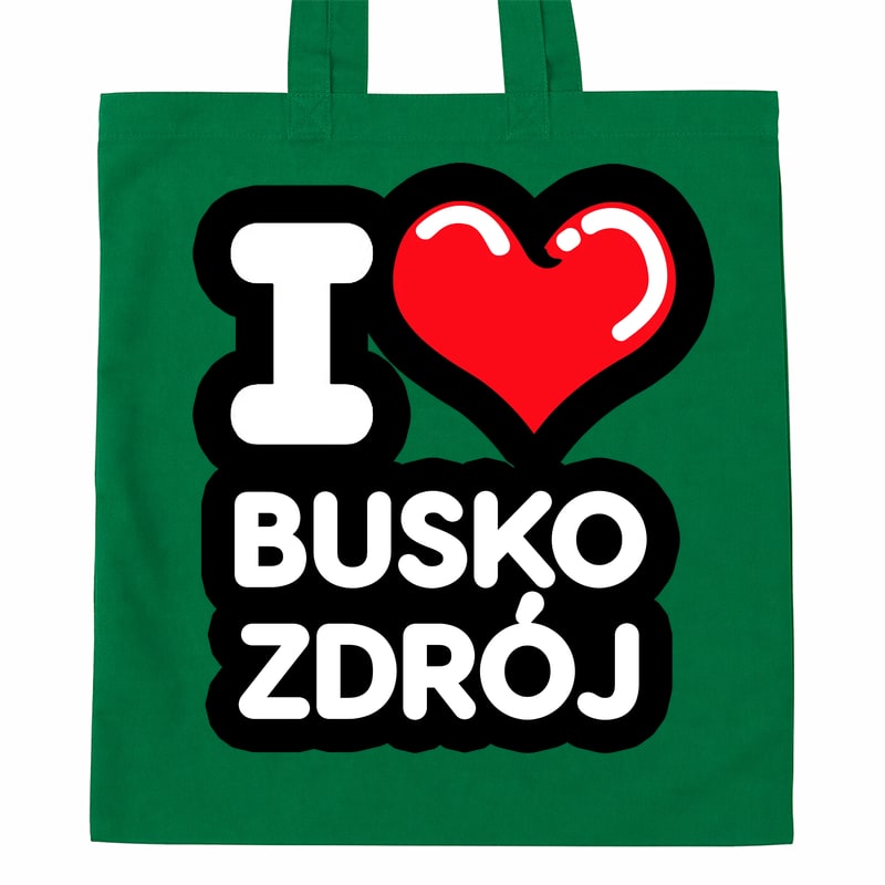 Torba bawełniana Kocham To Miasto Busko-Zdrój - obrazek 3