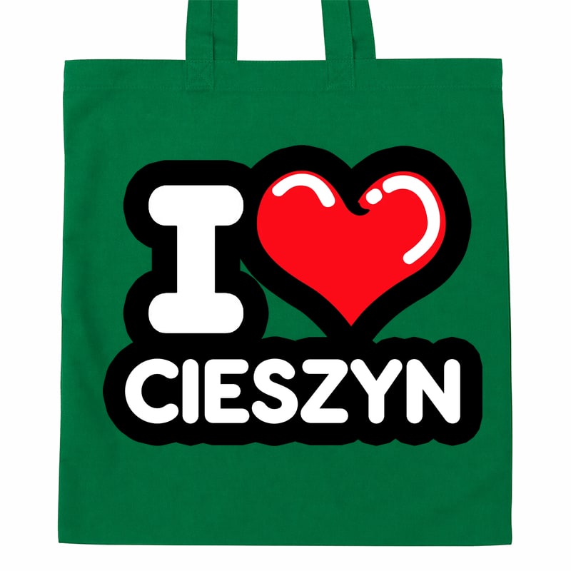 Torba bawełniana Kocham To Miasto Cieszyn - obrazek 3