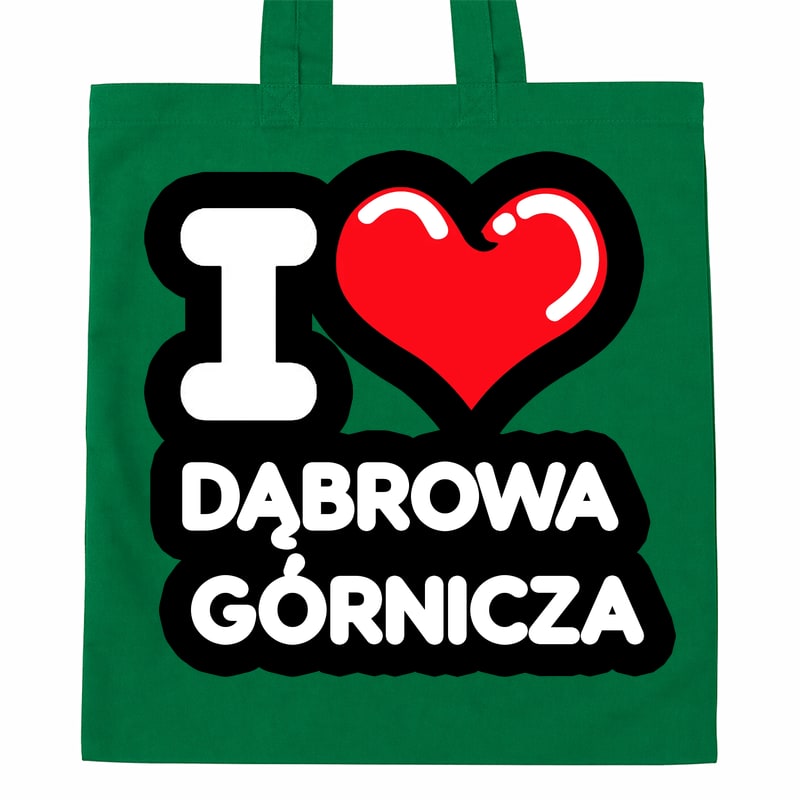 Torba bawełniana Kocham To Miasto Dąbrowa Górnicza - obrazek 3