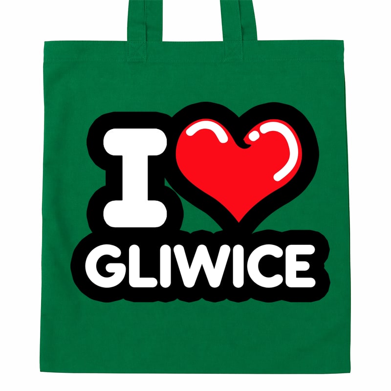 Torba bawełniana Kocham To Miasto Gliwice - obrazek 3