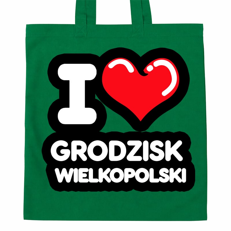 Torba bawełniana Kocham To Miasto Grodzisk Wielkopolski - obrazek 3