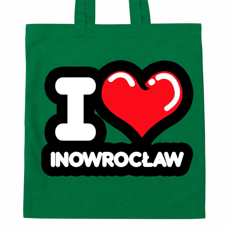 Torba bawełniana Kocham To Miasto Inowrocław - obrazek 4