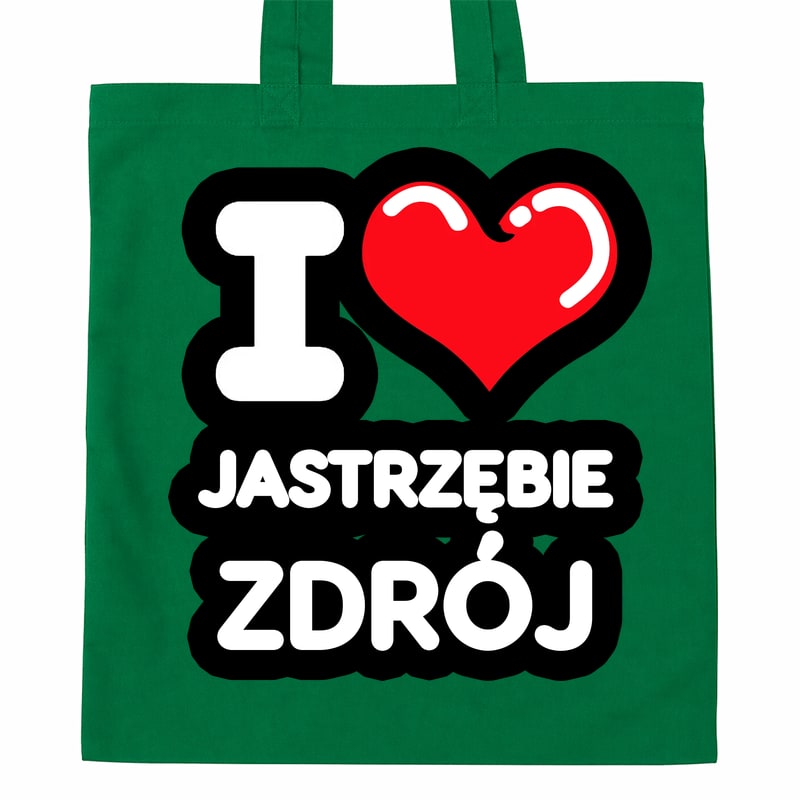 Torba bawełniana Kocham To Miasto Jastrzębie-Zdrój - obrazek 3