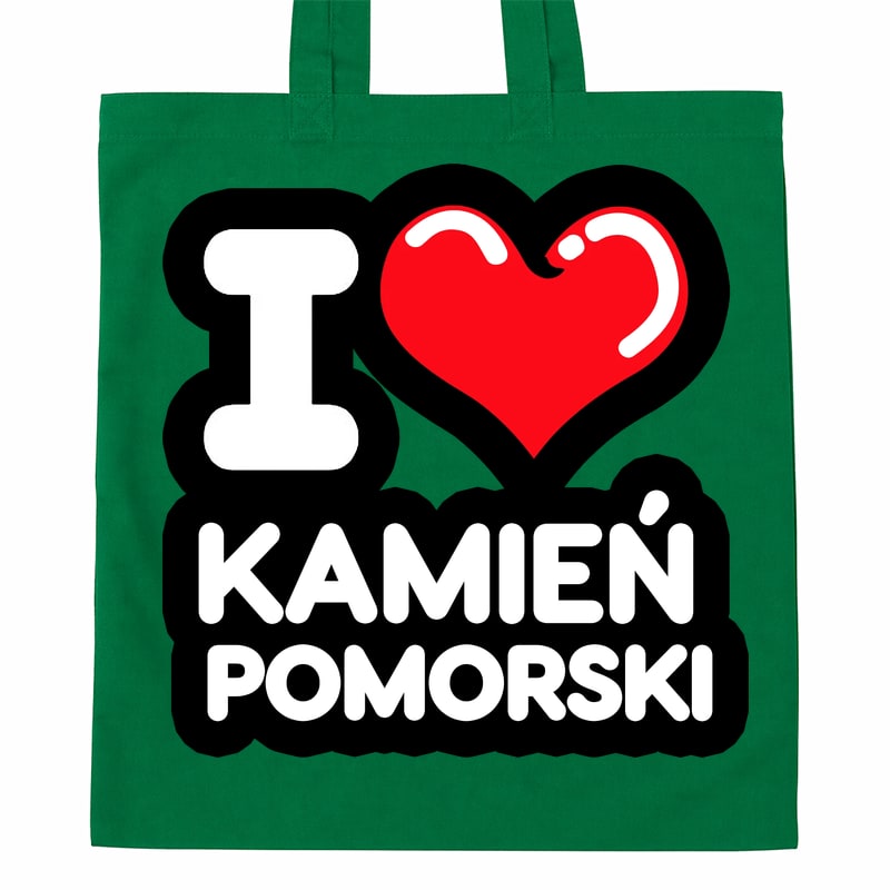 Torba bawełniana Kocham To Miasto Kamień Pomorski - obrazek 3