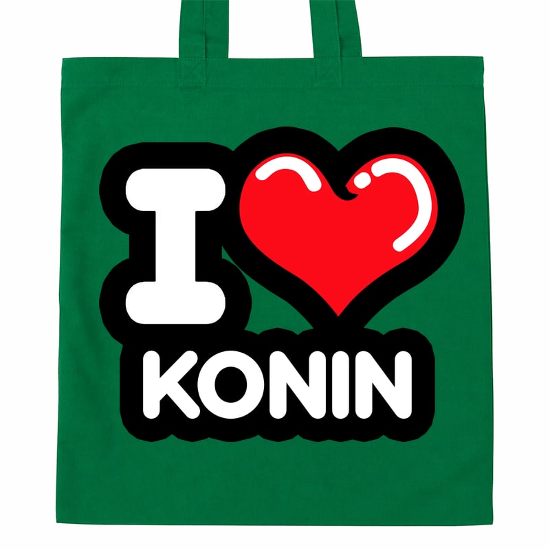 Torba bawełniana Kocham To Miasto Konin - obrazek 3