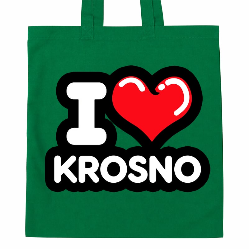 Torba bawełniana Kocham To Miasto Krosno - obrazek 3