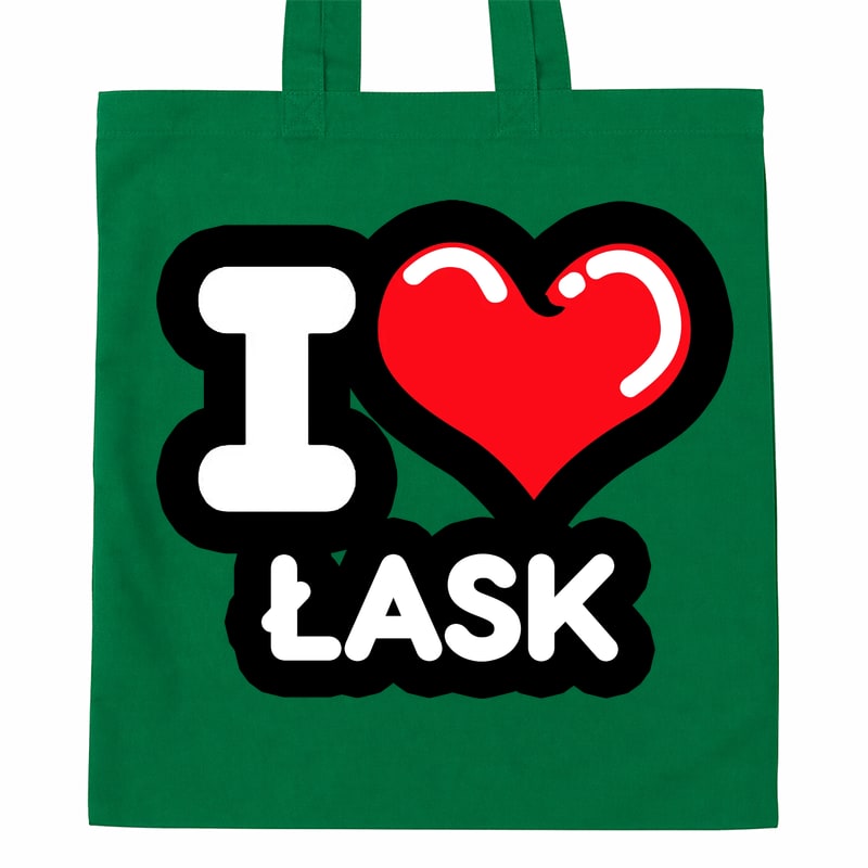 Torba bawełniana Kocham To Miasto Łask - obrazek 4