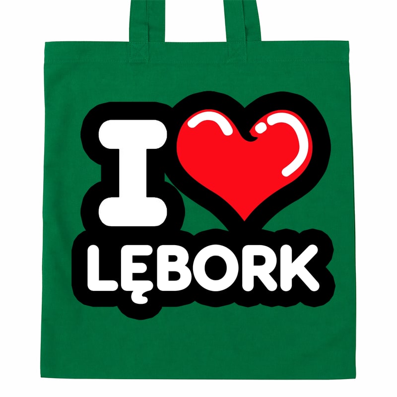 Torba bawełniana Kocham To Miasto Lębork - obrazek 3