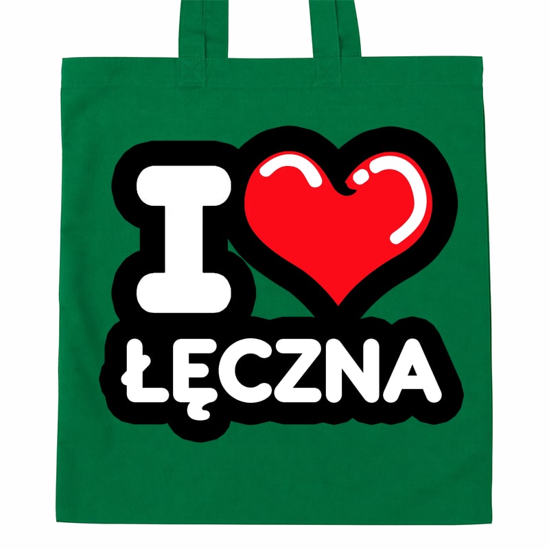 Torba bawełniana Kocham To Miasto Łęczna - obrazek 3