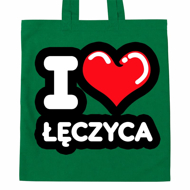 Torba bawełniana Kocham To Miasto Łęczyca - obrazek 4