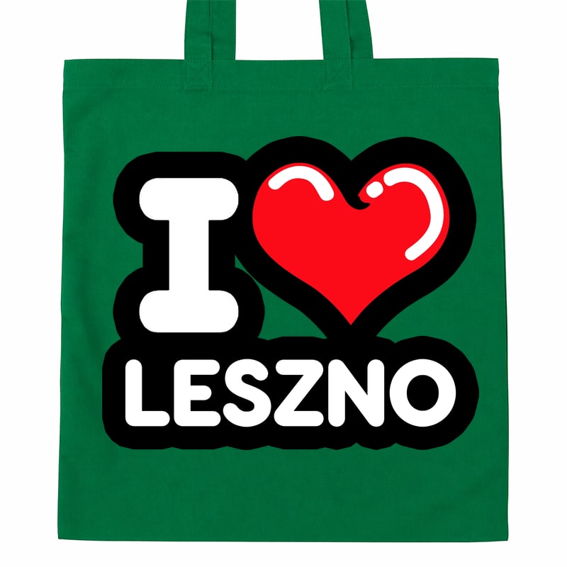 Torba bawełniana Kocham To Miasto Leszno - obrazek 3