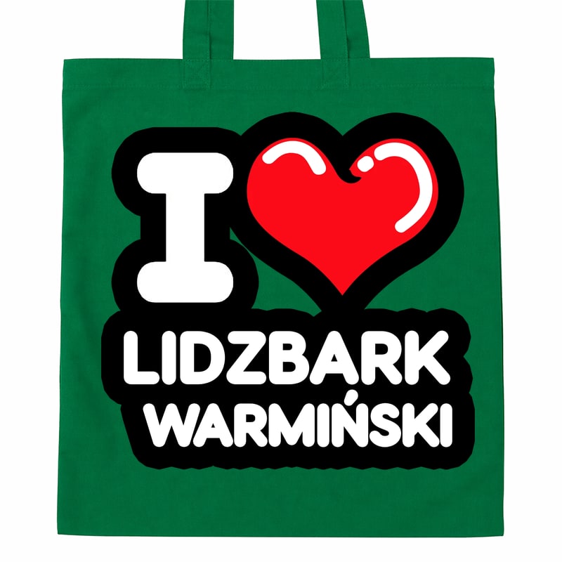 Torba bawełniana Kocham To Miasto Lidzbark Warmiński - obrazek 3