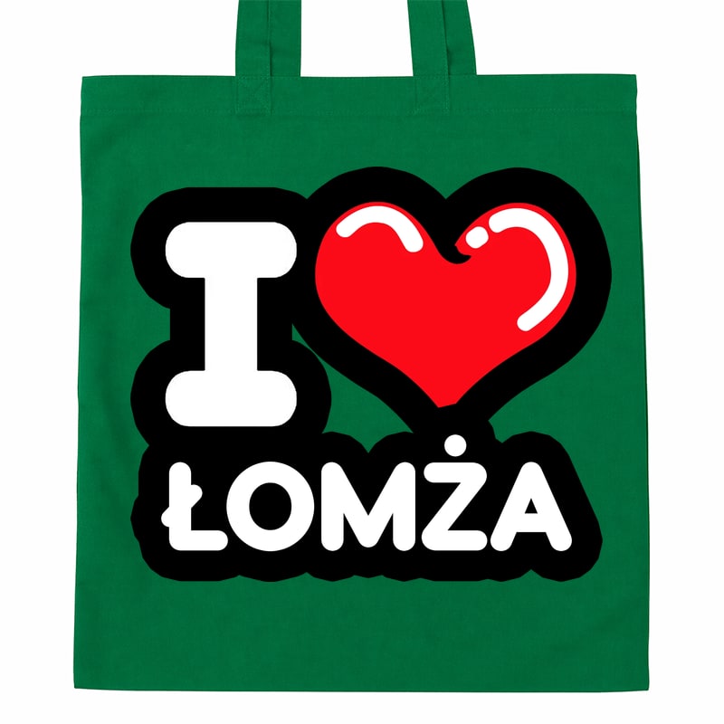 Torba bawełniana Kocham To Miasto Łomża - obrazek 3