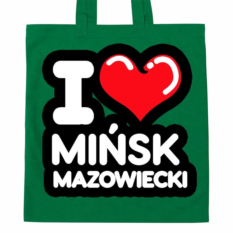 Torba bawełniana Kocham To Miasto Mińsk Mazowiecki - obrazek 3