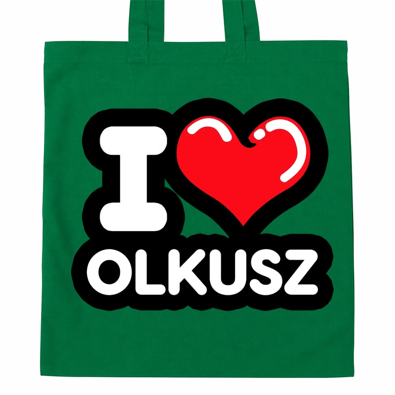 Torba bawełniana Kocham To Miasto Olkusz - obrazek 3