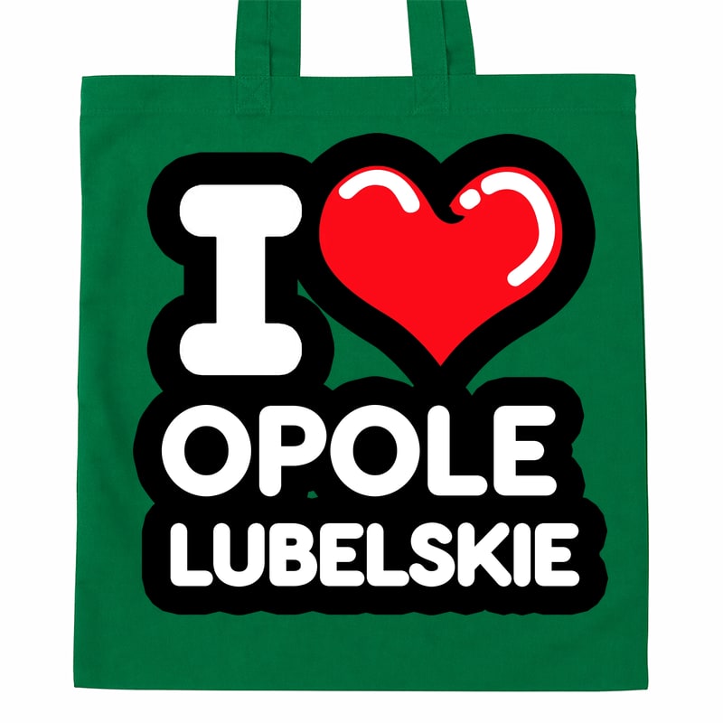 Torba bawełniana Kocham To Miasto Opole Lubelskie - obrazek 3