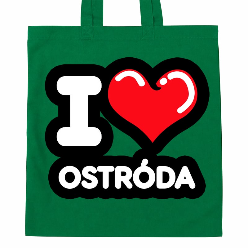Torba bawełniana Kocham To Miasto Ostróda - obrazek 4