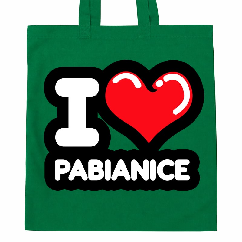 Torba bawełniana Kocham To Miasto Pabianice - obrazek 4
