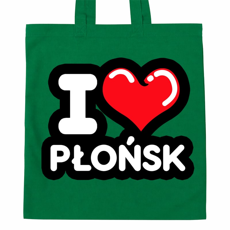 Torba bawełniana Kocham To Miasto Płońsk - obrazek 3