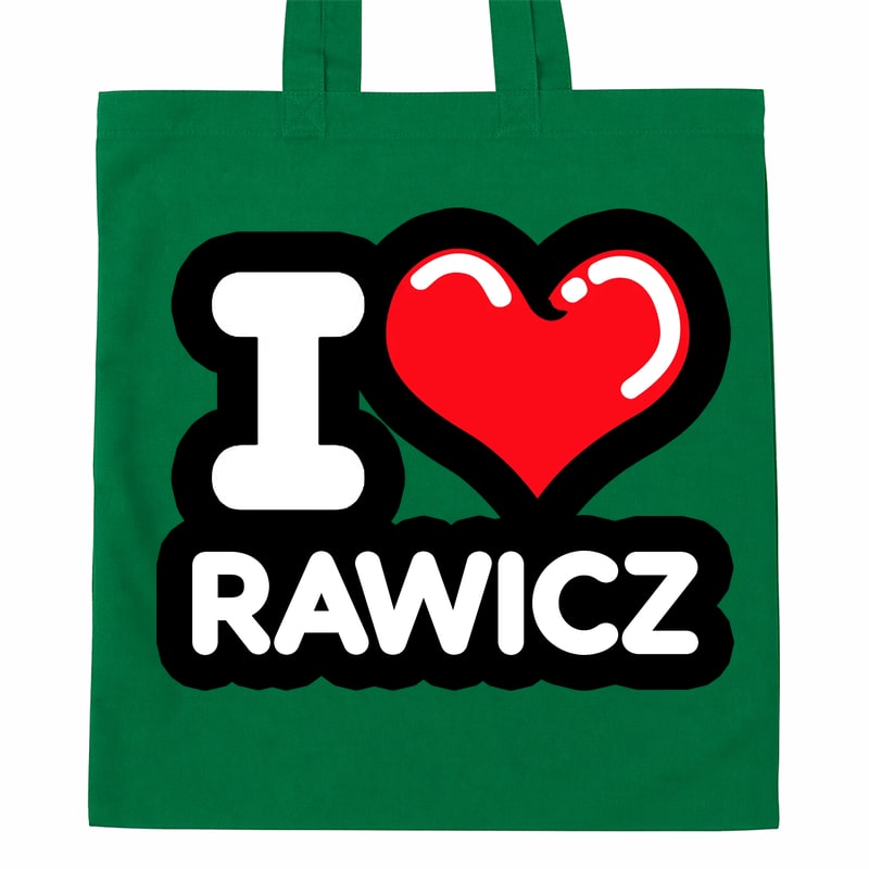 Torba bawełniana Kocham To Miasto Rawicz - obrazek 3