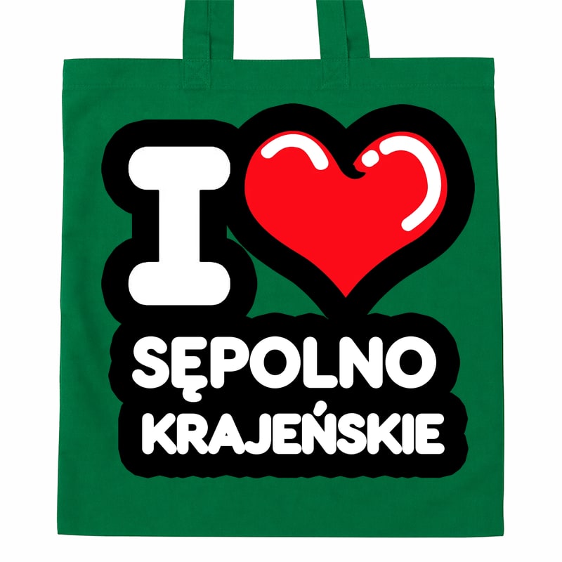 Torba bawełniana Kocham To Miasto Sępolno Krajeńskie - obrazek 3