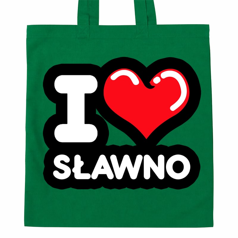 Torba bawełniana Kocham To Miasto Sławno - obrazek 4