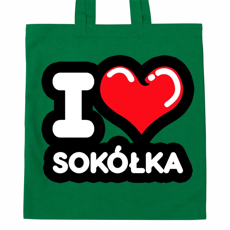 Torba bawełniana Kocham To Miasto Sokółka - obrazek 4