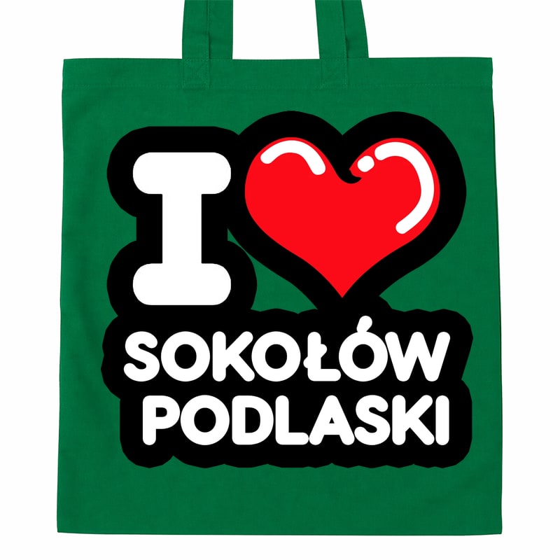 Torba bawełniana Kocham To Miasto Sokołów Podlaski - obrazek 3