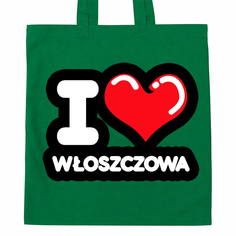Torba bawełniana Kocham To Miasto Włoszczowa - obrazek 4