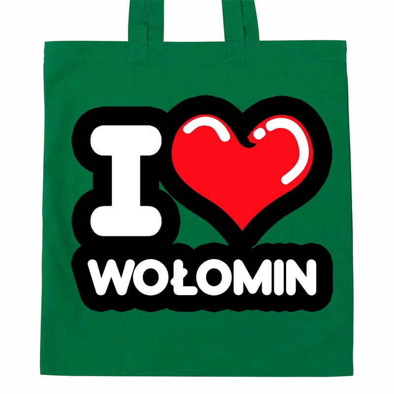 Torba bawełniana Kocham To Miasto Wołomin - obrazek 4