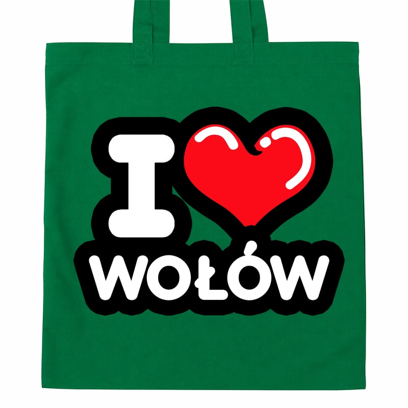 Torba bawełniana Kocham To Miasto Wołów - obrazek 3