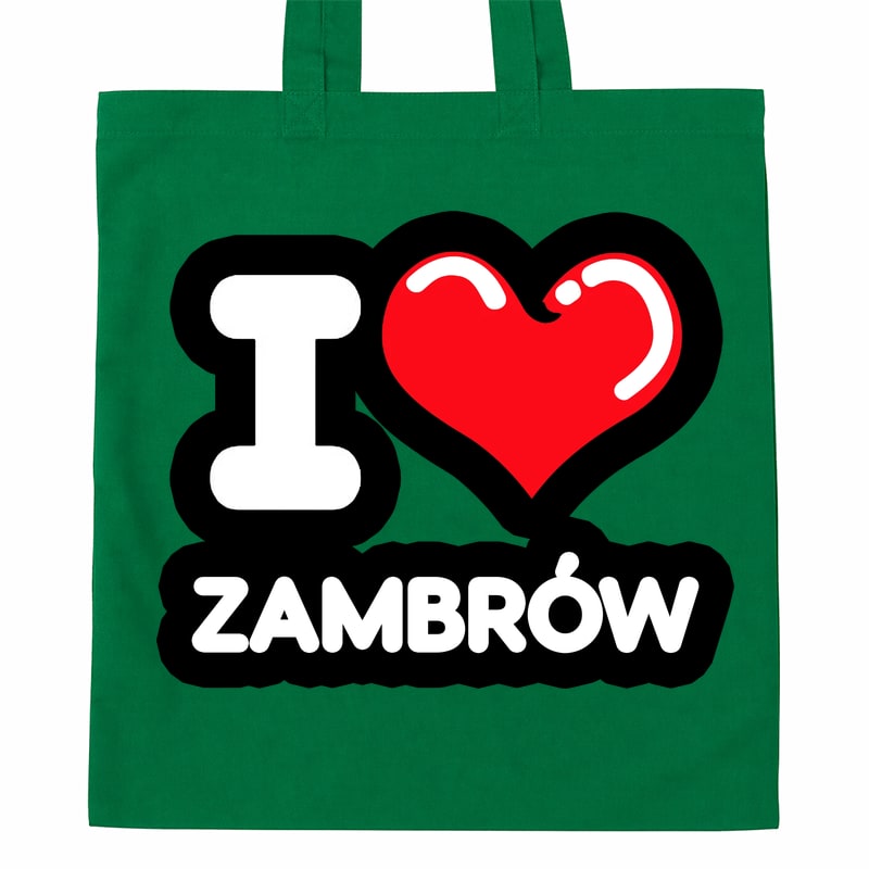 Torba bawełniana Kocham To Miasto Zambrów - obrazek 4
