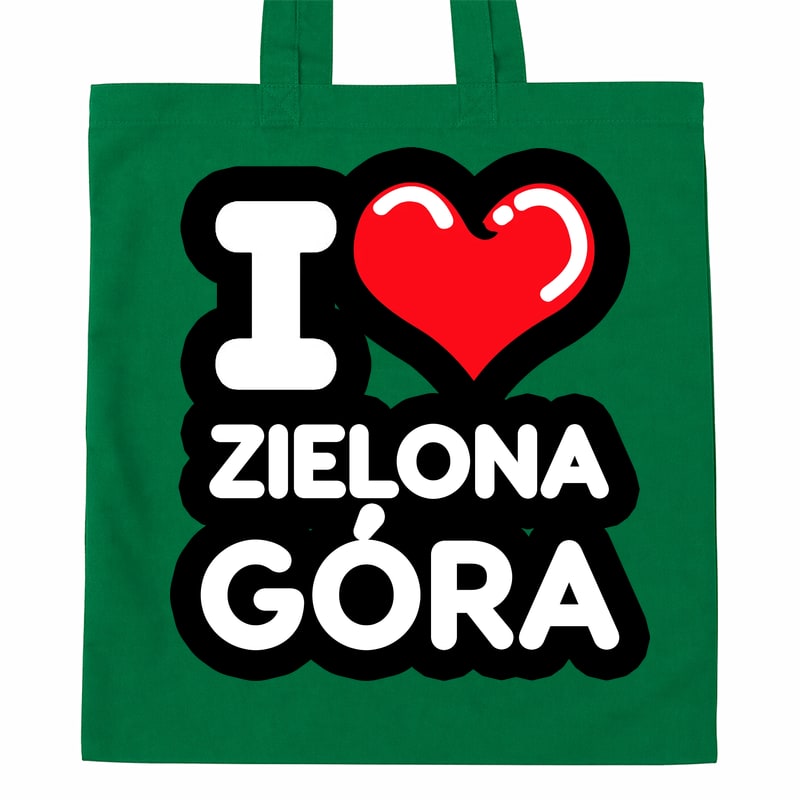 Torba bawełniana Kocham To Miasto Zielona Góra - obrazek 3