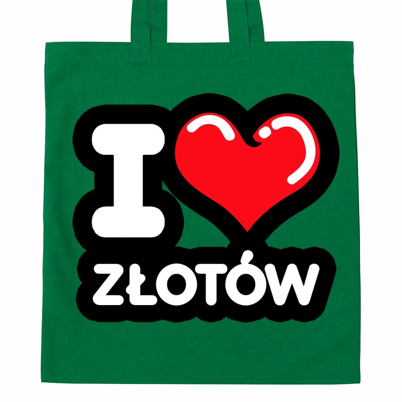 Torba bawełniana Kocham To Miasto Złotów - obrazek 4